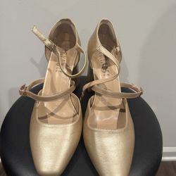 Journee Collection Gold Strappy Heels Size 11