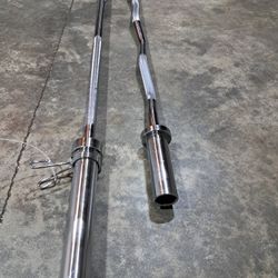 Olympic Size 6ft Barbell 35lb + EZ Curl Bar 4ft 20lb