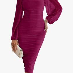 Ruched Midi Dress