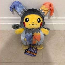 Pokemon Center Pikachu Halloween Circus Plush Toy With TAGS