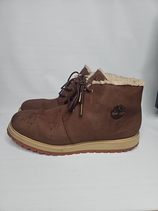 Timberland Snow Boots Men's Brown Leather Sz 11