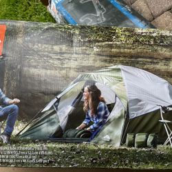 6-peice Camping  Combo  1 Tent  For 4 People  2 Chairs  2 Sleeping  Bags  1table 