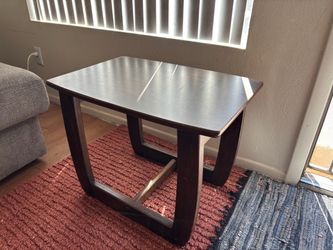 Two Side Tables Dark Wood