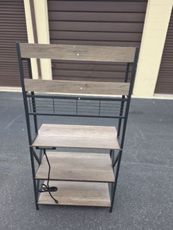 Industrial Baker's Rack with Power Outlet