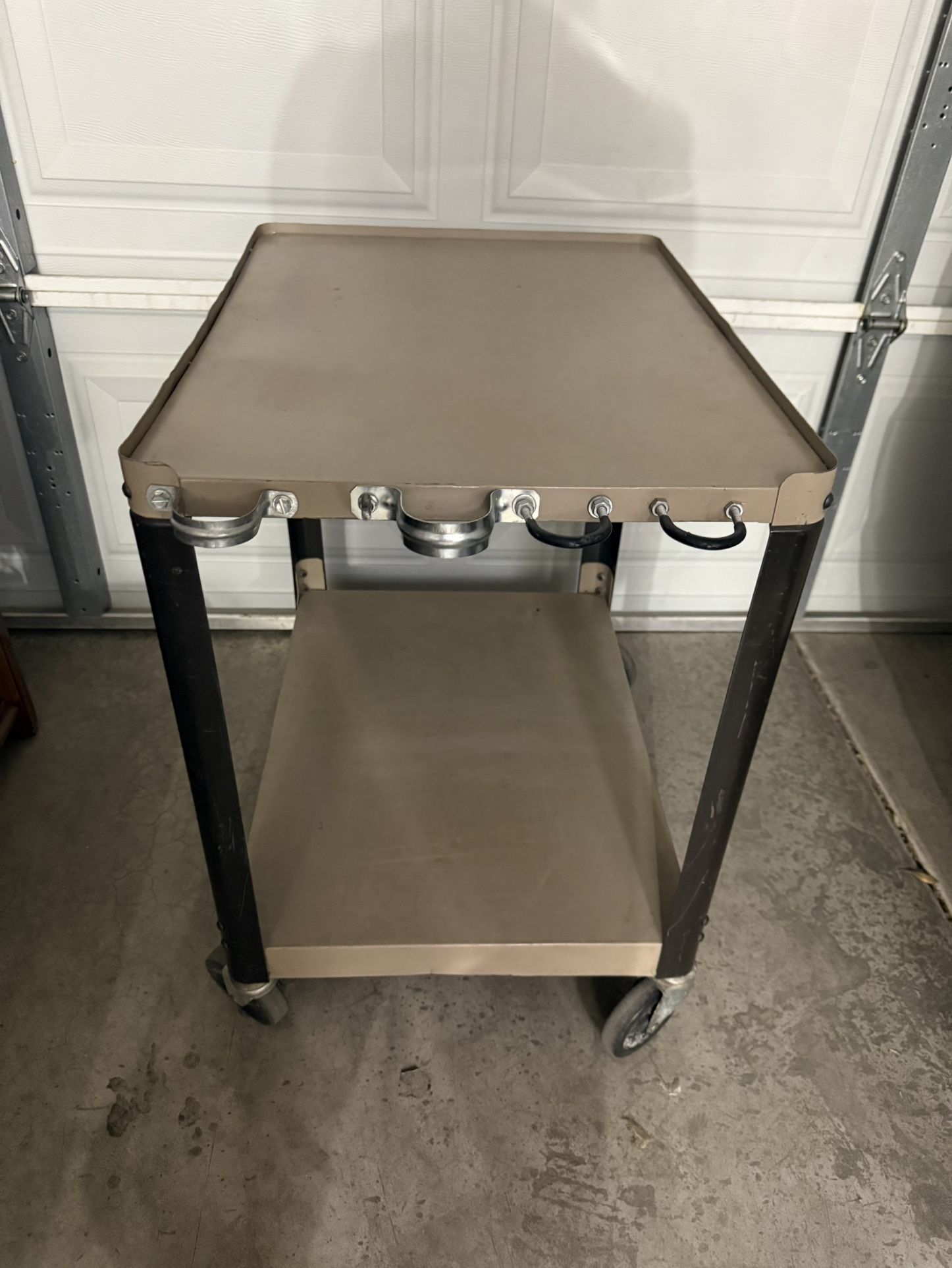 Metal 2 Tier Utility Rolling Cart. Very sturdy