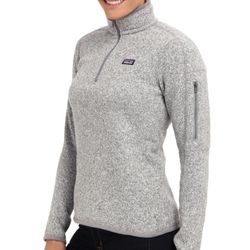Patagonia Better Sweater Gray 1/4 Zip Fleece Long Sleeve Knit Top Warm Soft XS