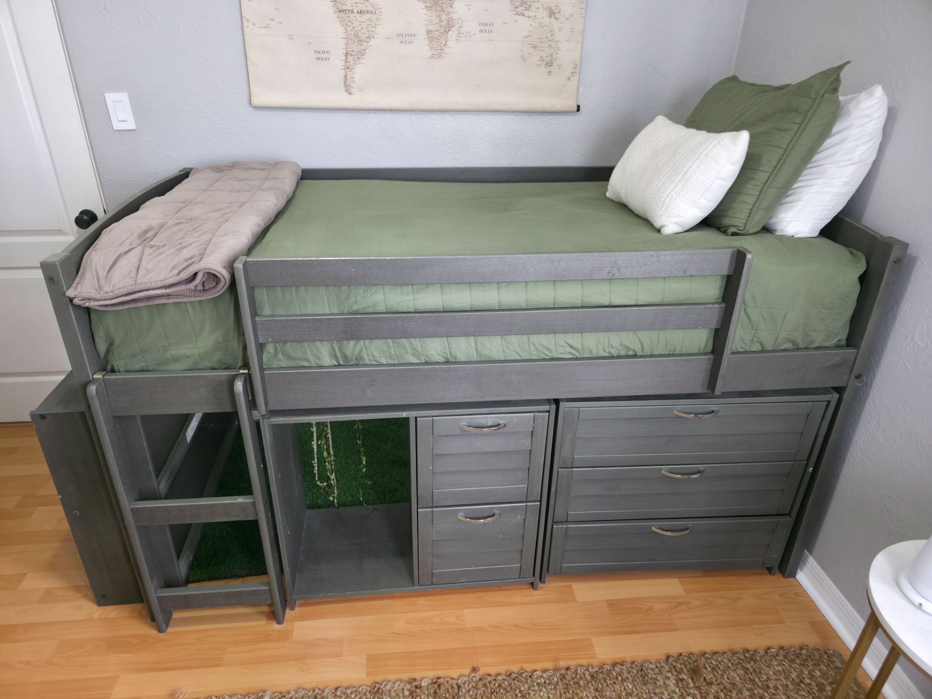 Twin Size Loft-Style Bed and Furniture pieces