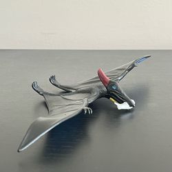 K&M Pteranodon Dinosaur Toy Figure Flying With Fish 2019 Black Blue 4 Inch