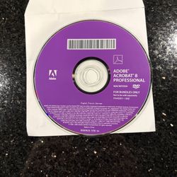 Adobe Acrobat 8 Professional for Macintosh Replacement DVD only (no code)