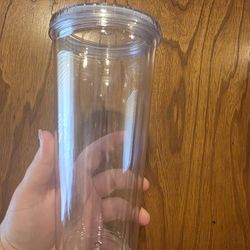 Clear Tumblers With STRAWS