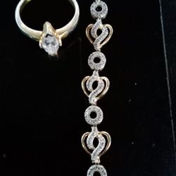 925 Bracelet And 4k Ring