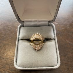 14k Gold And Diamond Wedding Ring Wrap 
