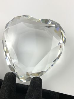 Rosenthal Multifaceted Clear Crystal Heart. Valentine’s Special
