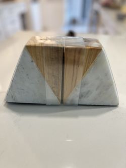 Wood/Marble bookends 