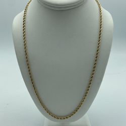 14kt Yellow Gold Rope Chain 22”