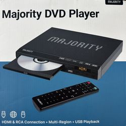 2025 Model HDMI DVD Player for TV | 1080P Region Free DVD-Players for Smart TV | Mini DVD Player with USB, CD & MP3 | HDMI Cable, RCA Cable & Remoted 