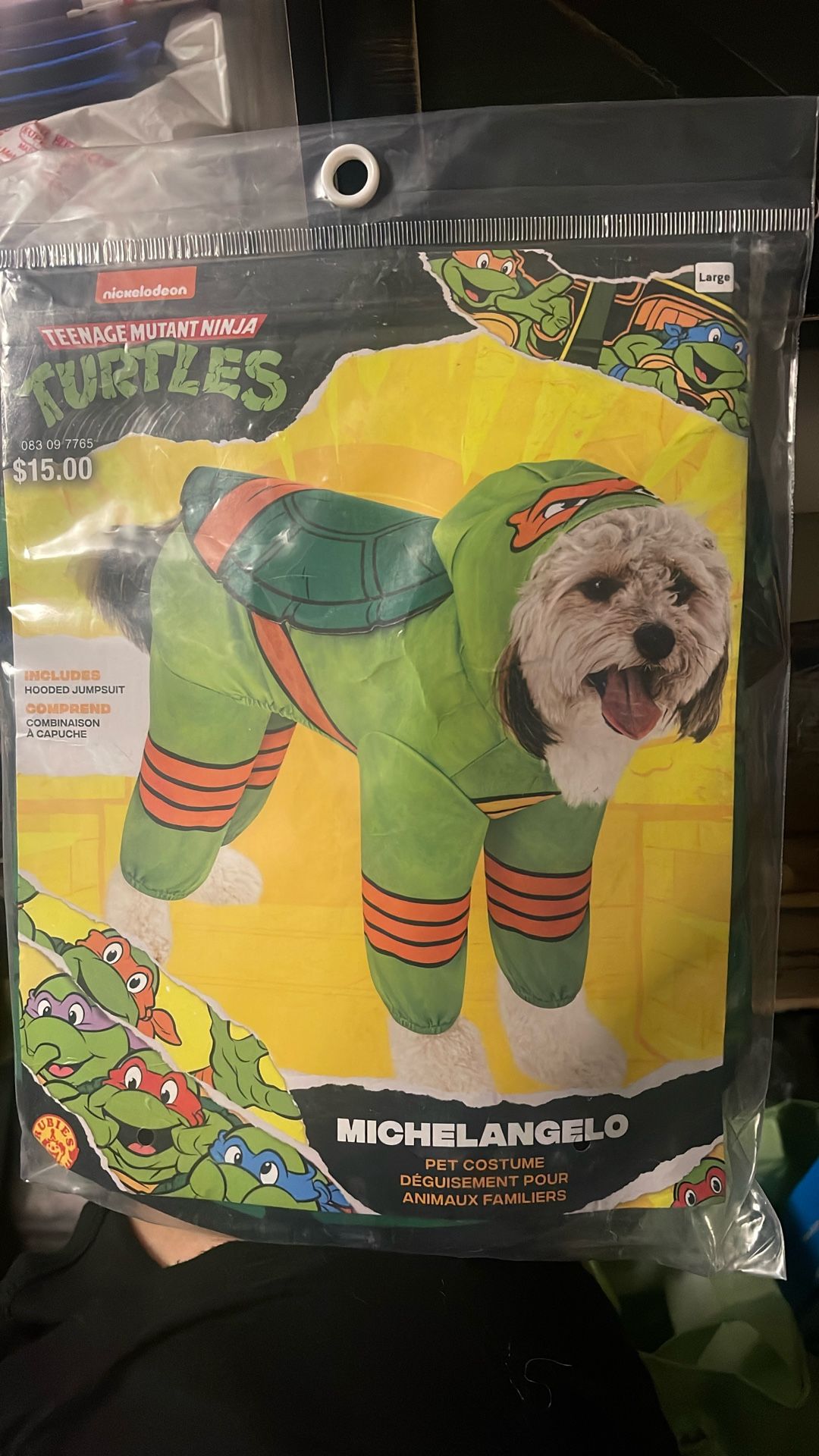 Dog Ninja Turtle Costume -Large