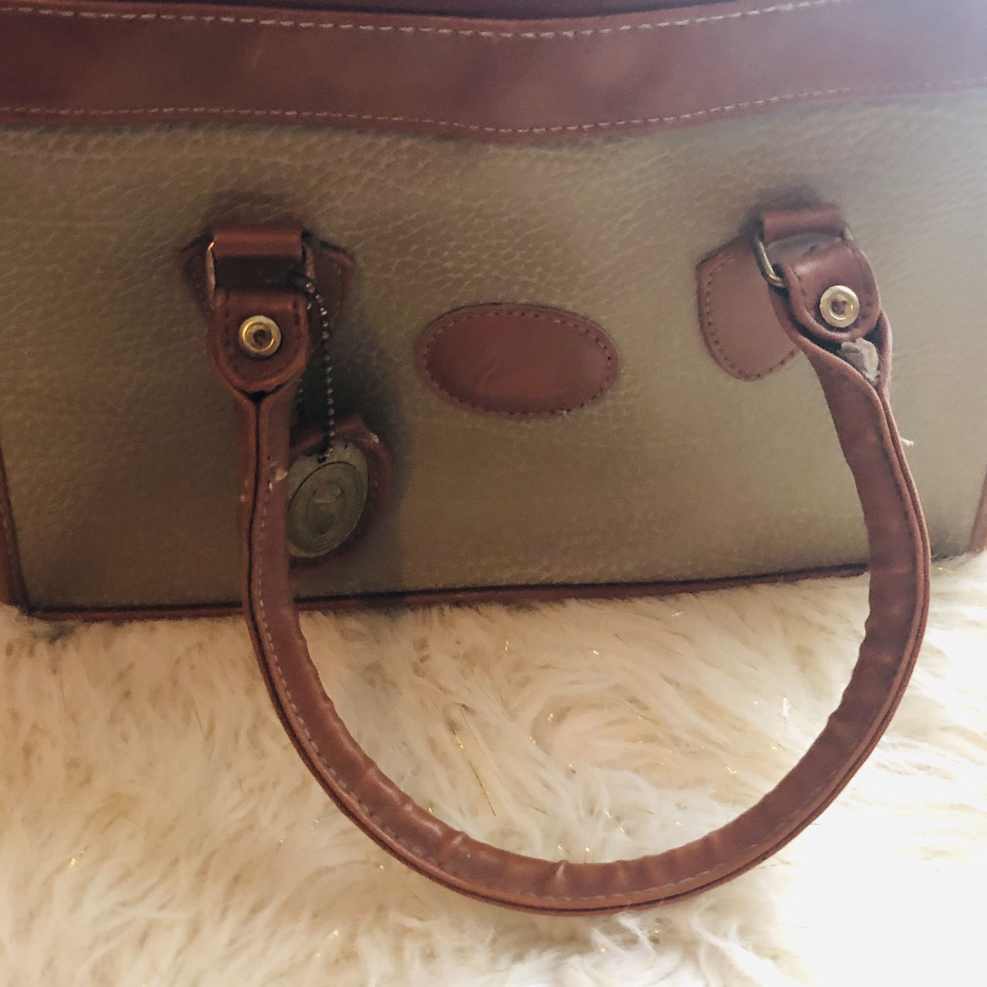 All leather classic hand bag leather