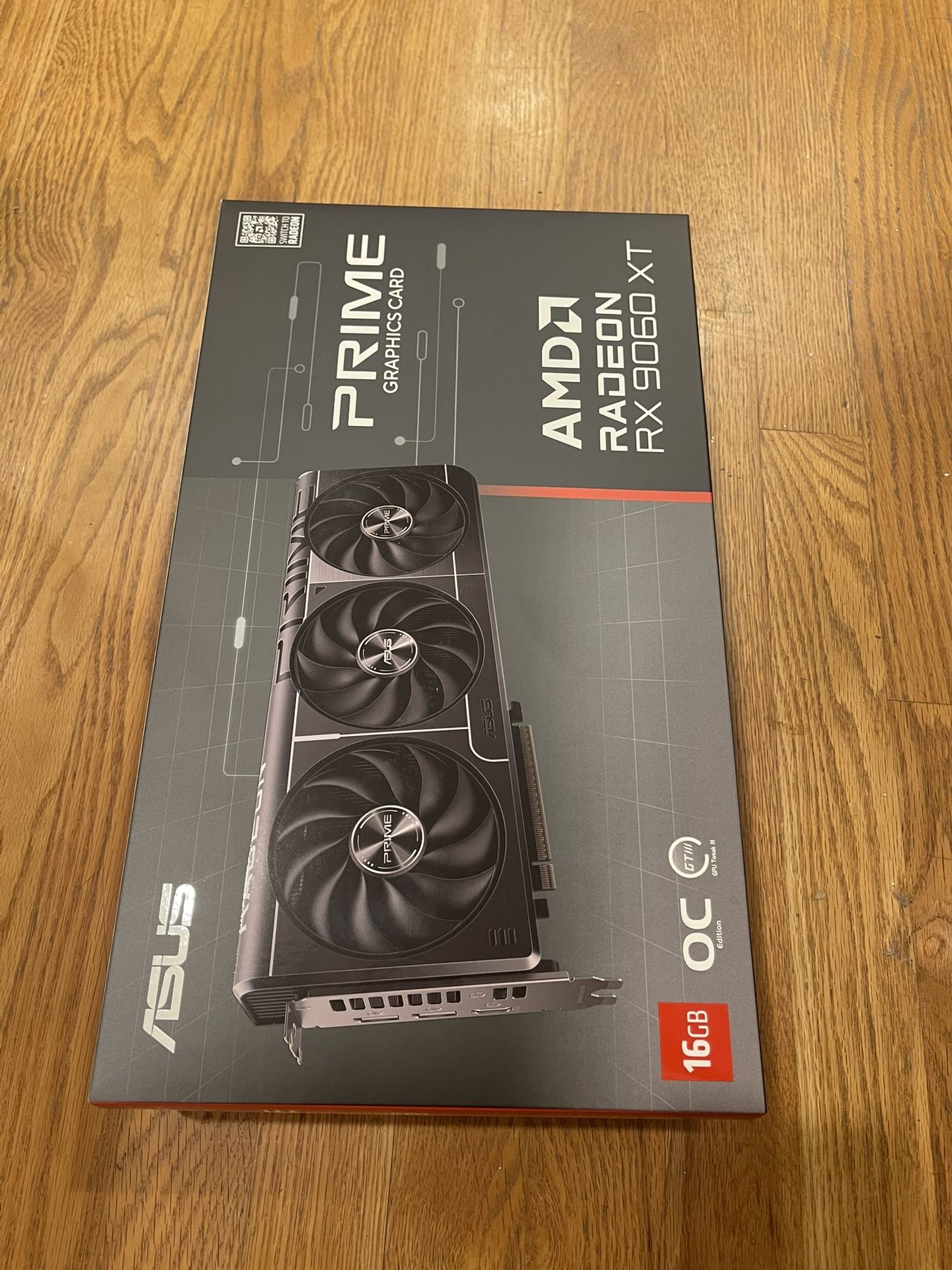 New ASUS PRIME AMD RADEON RX 9060 XT 16G OC Edition GPU For Sale