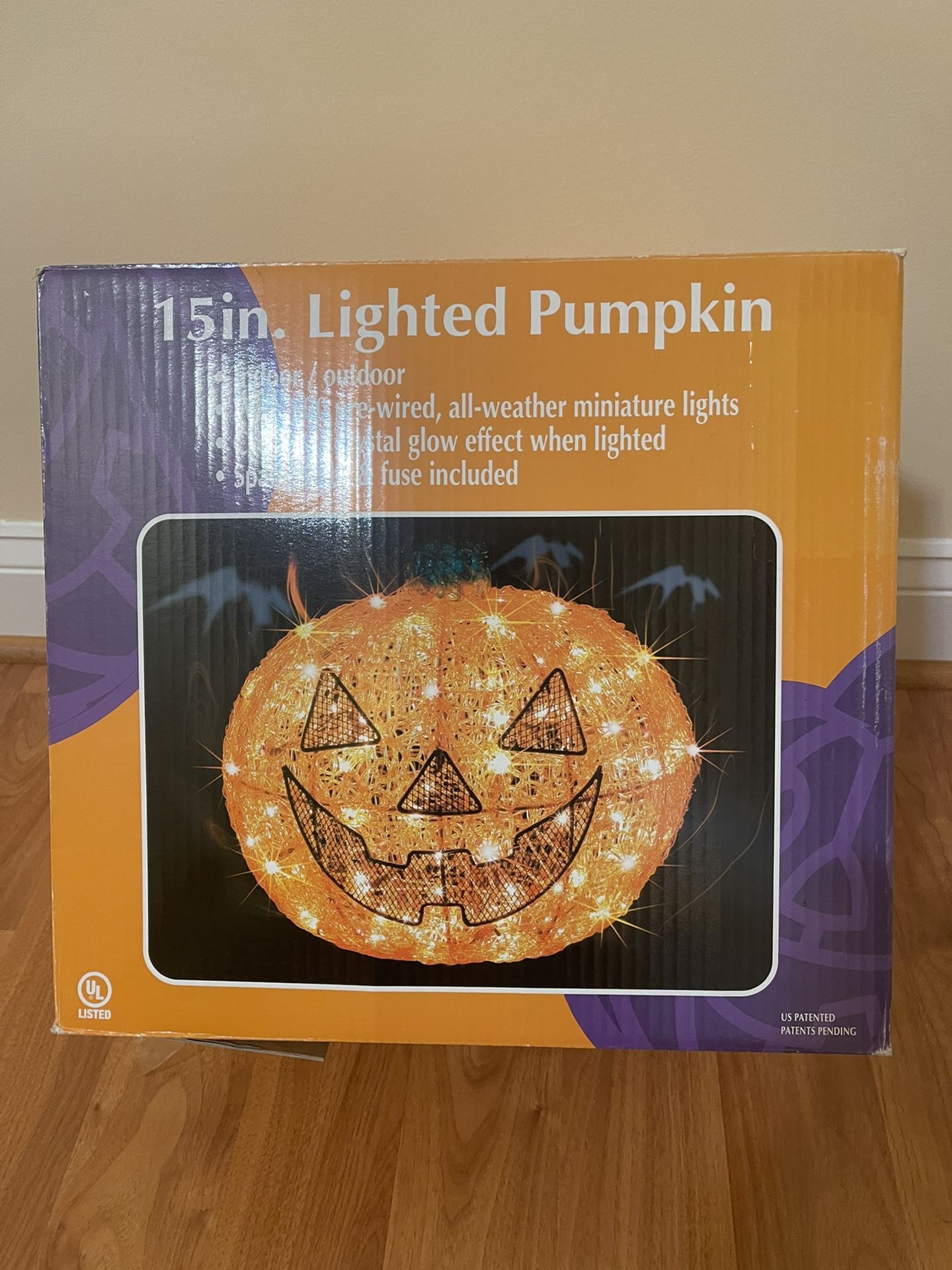 Halloween pumpkins - $25.00 Price For Two - 15-inch LIGHTED PUMPKINS Very Cute