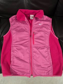 Nike Pink Fleece Zip-Up Vest