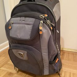 High Sierra Rolling Modular Backpack Travel Carry On Suitcase