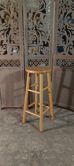 Solid wood bar stool
