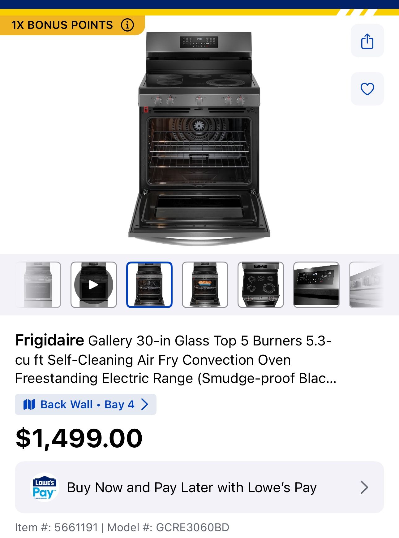 New In Box Electric Convection Stove-Black Stainless