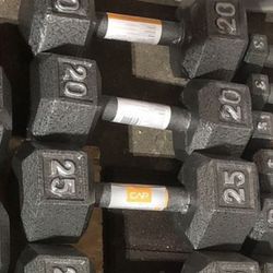 Dumbbells Pair Of 20lbs Or 25lb