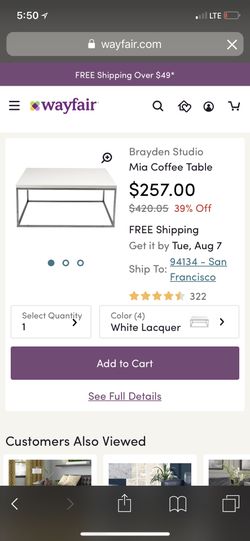 White coffe table