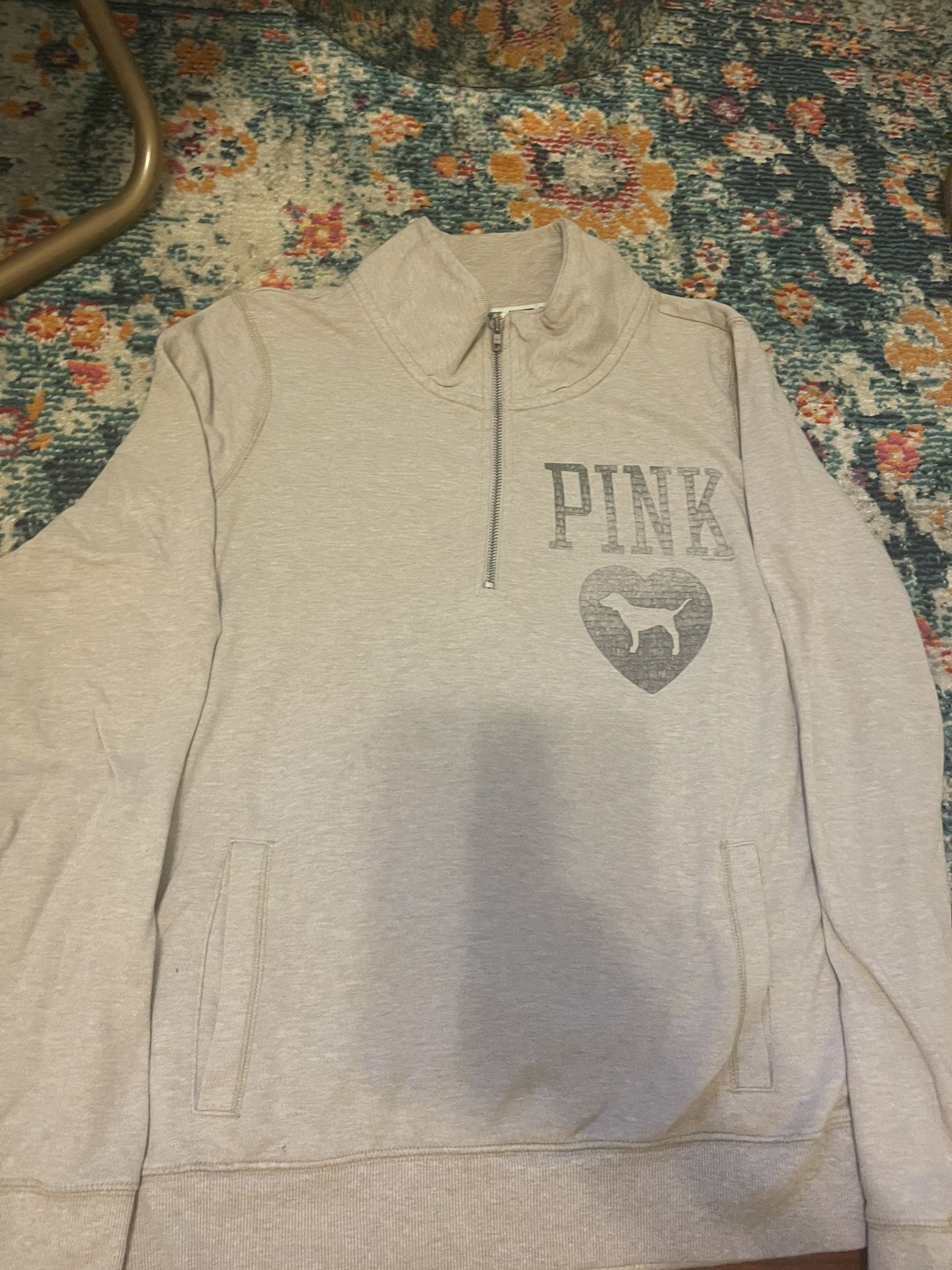 Vs PINK Large 1/4 Zip With Pockets