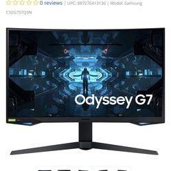 32” Samsung Odyssey G7 QLED Curved Gaming Monitor