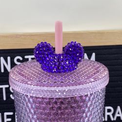 Grape Purple Mickey Straw Topper