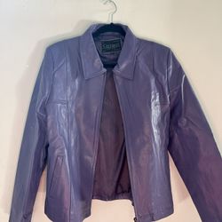 Cerrucci Purple Leather Jacket