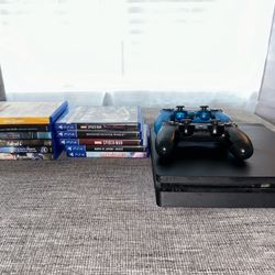 PS4 With 2 controllers and games 