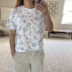 Zara kids cowboy boots print tee. 13-14 yrs