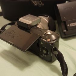 Sony Camera With Bag And Adapter