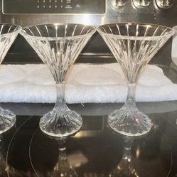 Full Lead Mikasa Crystal Martini Glasses