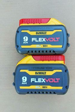 Dewalt Flexvolt 20v-60v Battery Pack Of Two 9ah New