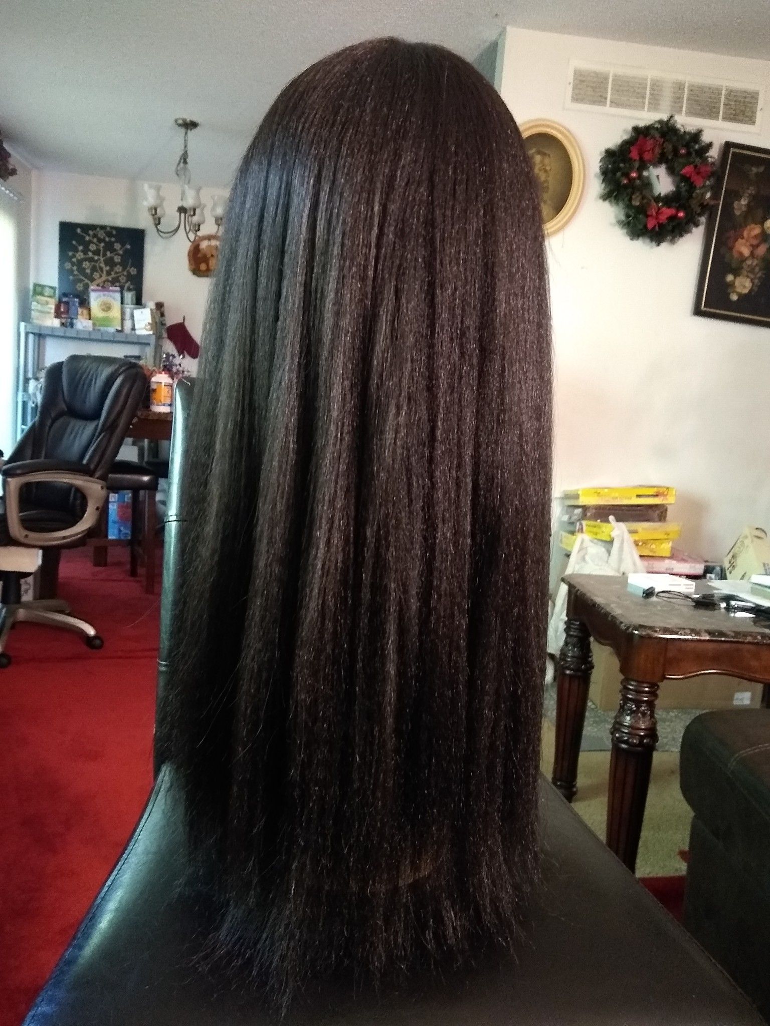 Human hair blend wig