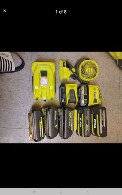 Ryobi battery's and power station