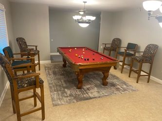 8’ Lions Foot Slate Pool Table Tournament Ready Bundle