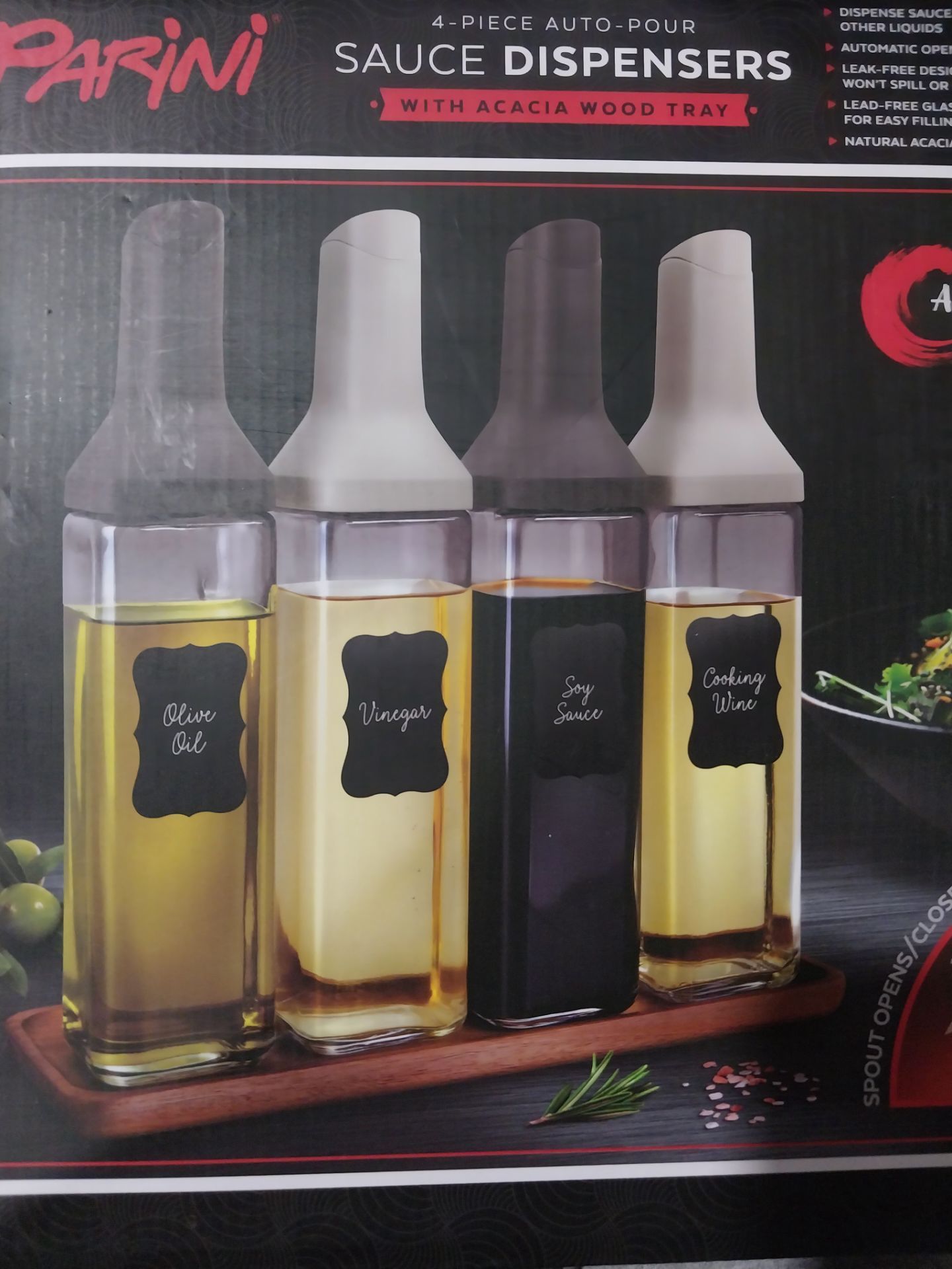 Sauce Dispenser 4 bottles and 1 tray