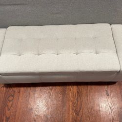 Upholstered Flip Top Ottoman With Storage