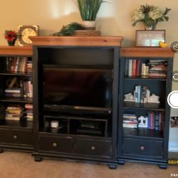 Entertainment Center And Matching Square Coffee Table 