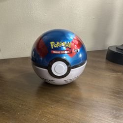 Pokémon Great Ball Tin 3 Booster Packs 1 Pokemon Coin White Red Blue Pokeball
