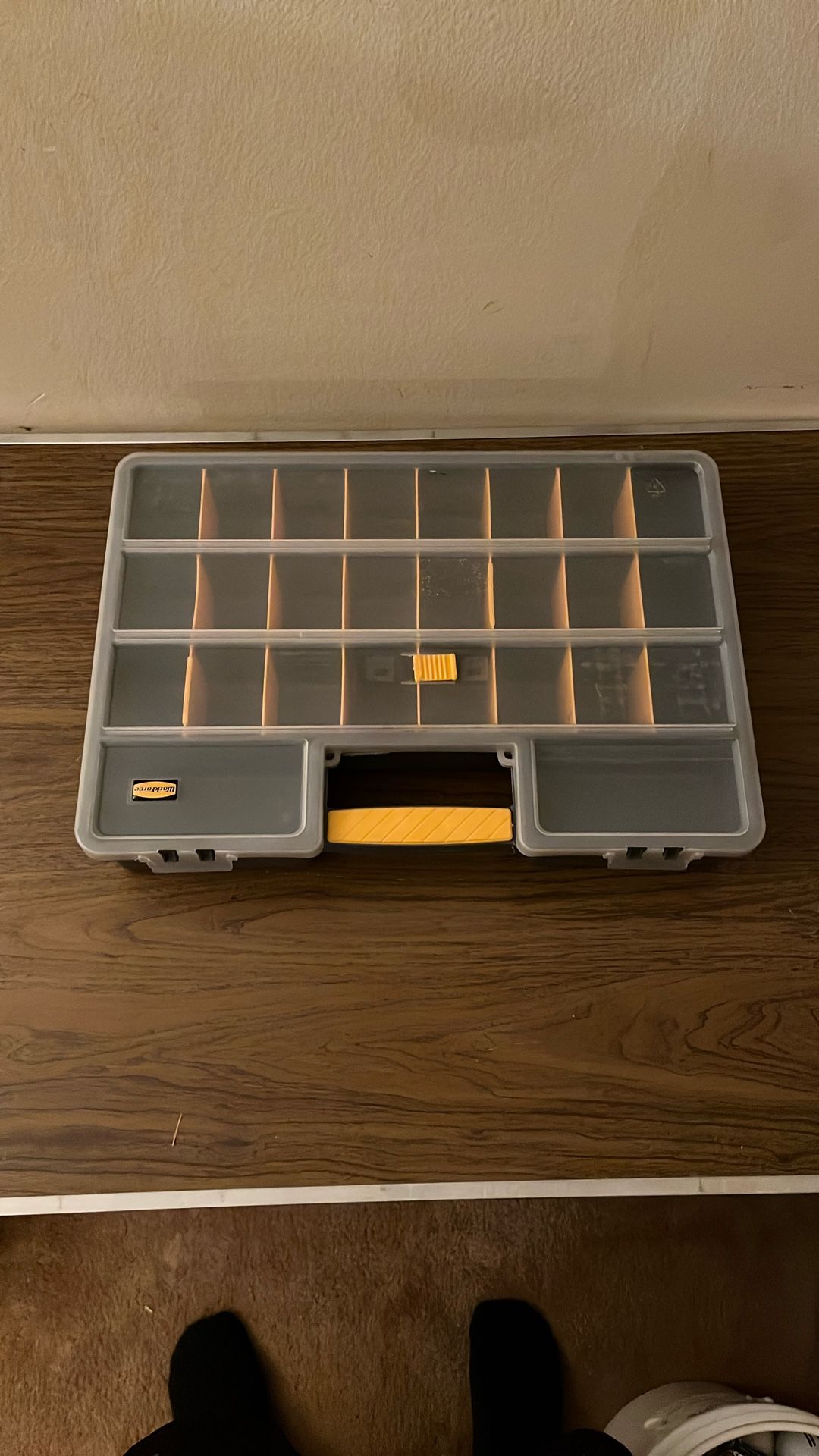 26 Adjustable Compartment Hardware Organizer Box With Dividers - Durable Plastic Screw Organizer For Nuts, Bolts, Screws, Nails, and Small Hardware