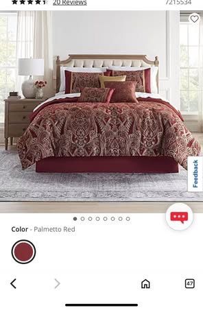 King/Cali King- Broadhaven Lancaster Chenille 7-pc. Midweight Embellished Comforter Set