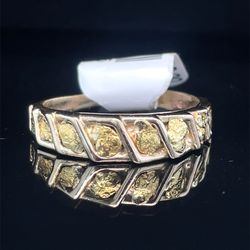 14Kt Yellow Gold Ring 4.00g Size 10 I-1095