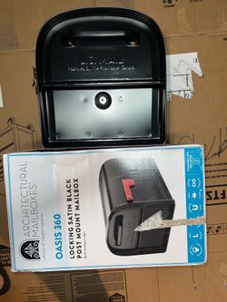 Oasis black, steel mailbox